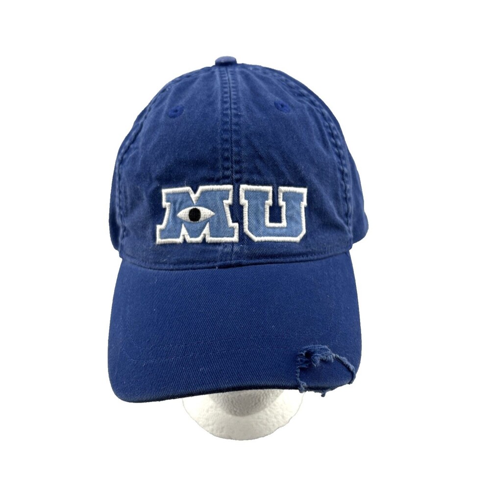 Disney Parks Pixar Monsters University MU Stitched Blue Baseball Hat Cap Adult